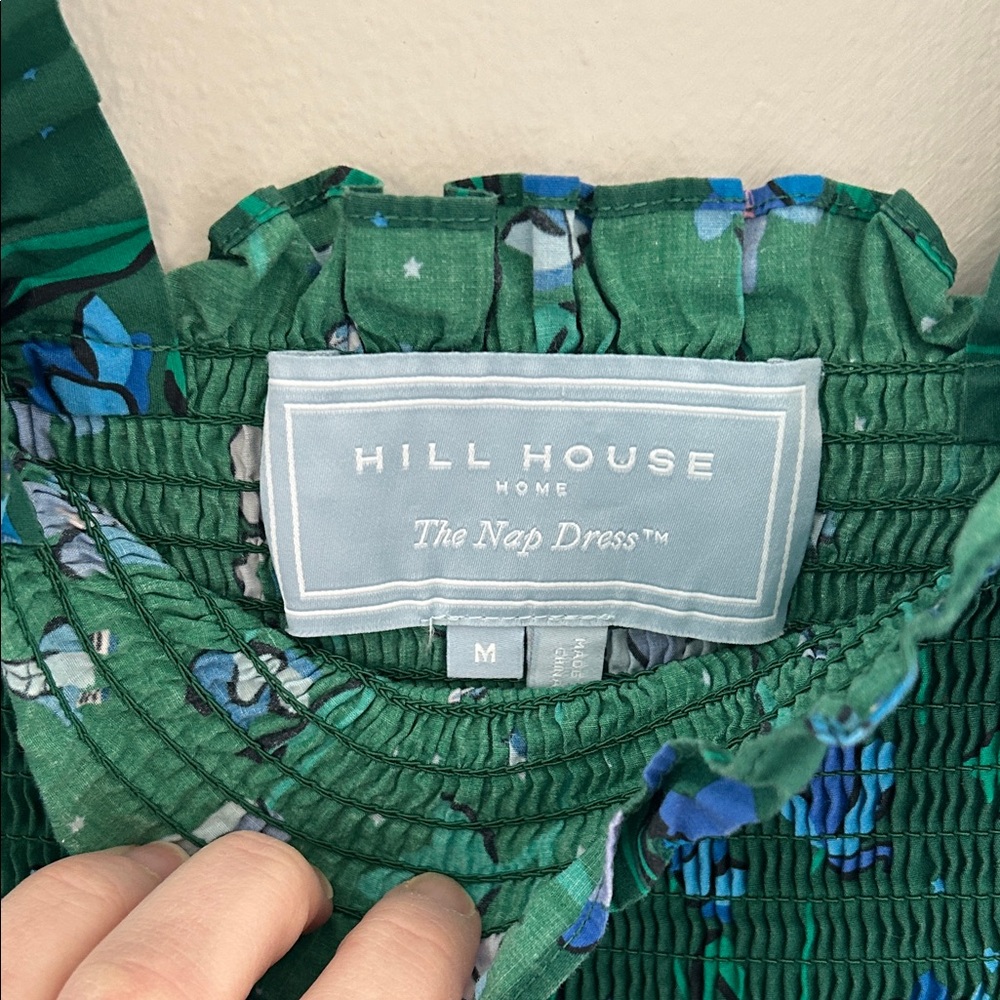 Hill House Space Floral Green Smocked Nap Dress - Picture 3 of 4